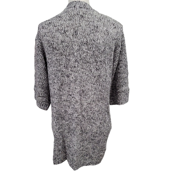 H&M Black & White Short Sleeve Knit Open Front Cardigan Sweater Size XS - Picture 2 of 5